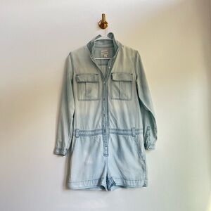 Denim utility romper